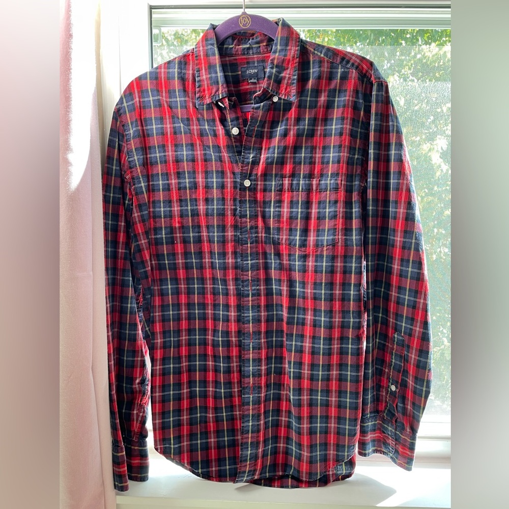 JCrew Mens Medium Red Button Down